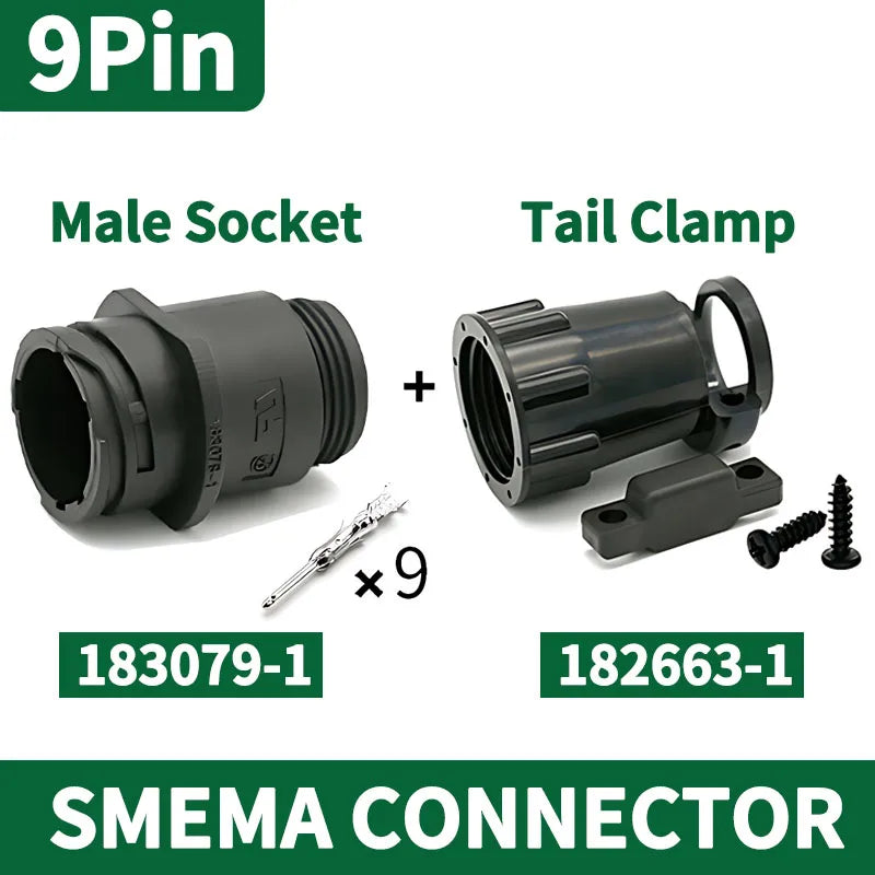 1/5/20/50 Sets TE/AMP Type 4P/9P/14Pin SMEMA Connector Aviation Plug Sheath with Tail Clamp Terminal for SMT Equipment 206043-1