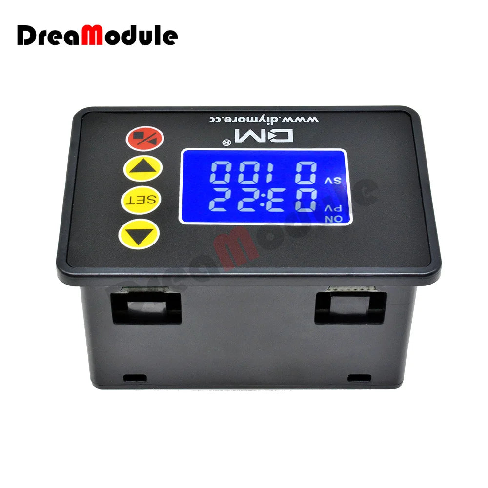 Microcomputer Time Controller DC 12V 24V AC 110V-220V Digital Time Delay Relay LCD Adjustable Timing Relay Time Delay Switch