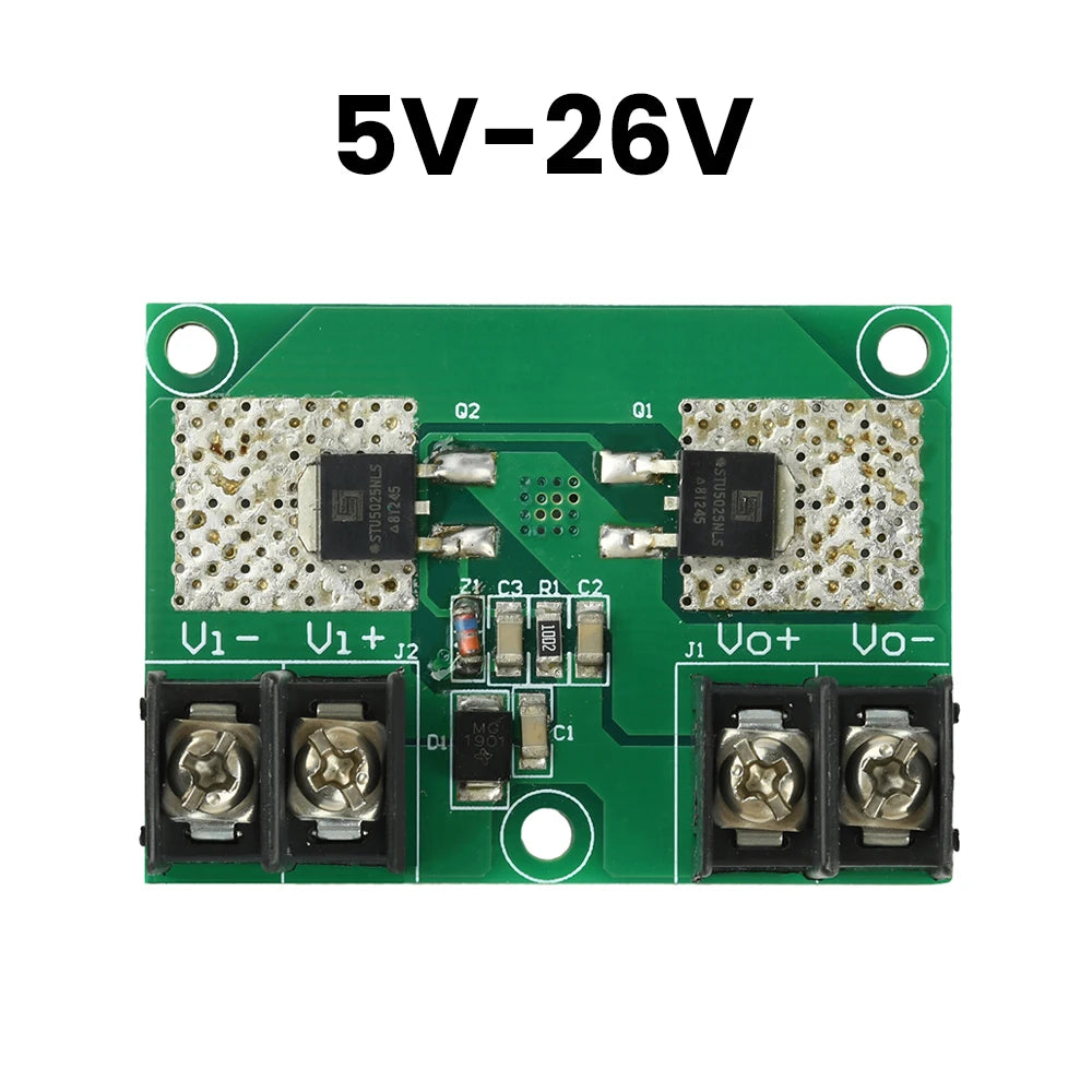 10A MOSFET Anti Reverse Connection Power Protection Module OW RDS(on) Reverse Connection Power Protection Board 5V–26V 12V–60V