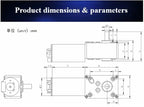 1pc 5840-31ZY Scroll Hall Encoder Geared Motor 12V 24V Hanger Motor Metal Gear Forward Reverse