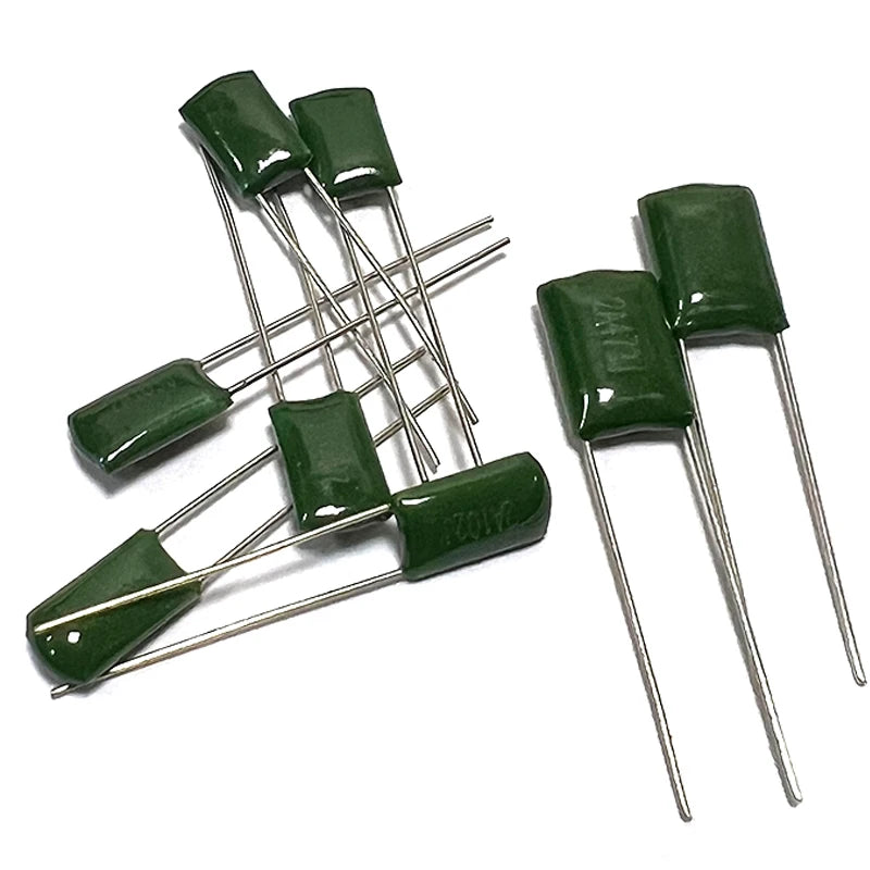 50pcs Polyester Film Capacitor 2A471J 2A102J 2A152J 2A222J 2A392J 2A332J 2A472J 2A103J 2A473J 2A104J 100v 100nf 10nf 1nf 22nf