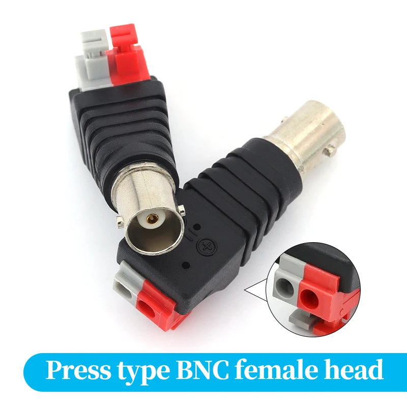 2PCS DC 12V Male Female BNC Connectors 5.5*2.1mm/2.5mm Welding-Free Power DC Plug Adapter Jack Sockets For LED Strip CCTV Camera