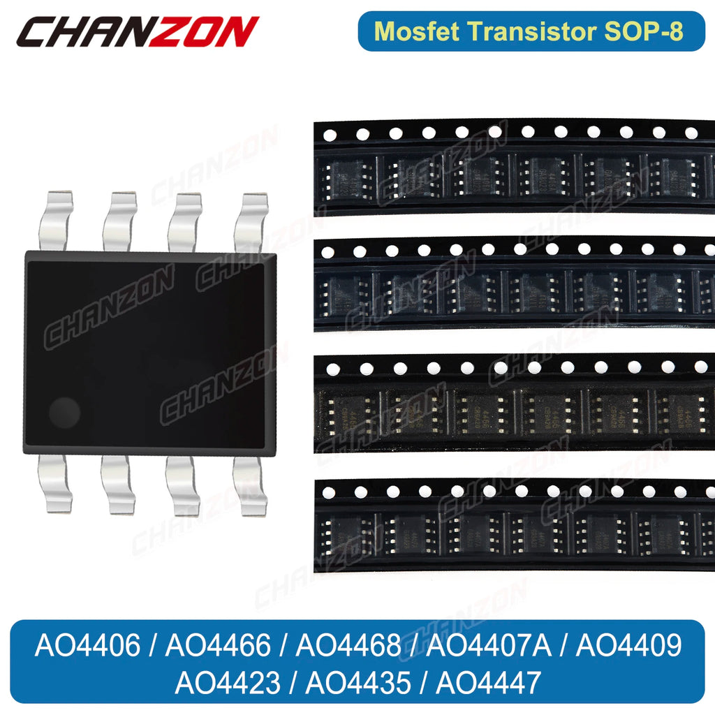 Original Sop8 Ao4406 Ao4466 Ao4468 Ao4407A Ao4409 Ao4423 Ao4435 Ao4447 N/P Channel 8 Pin Mosfet Transistor Integrated Circuit