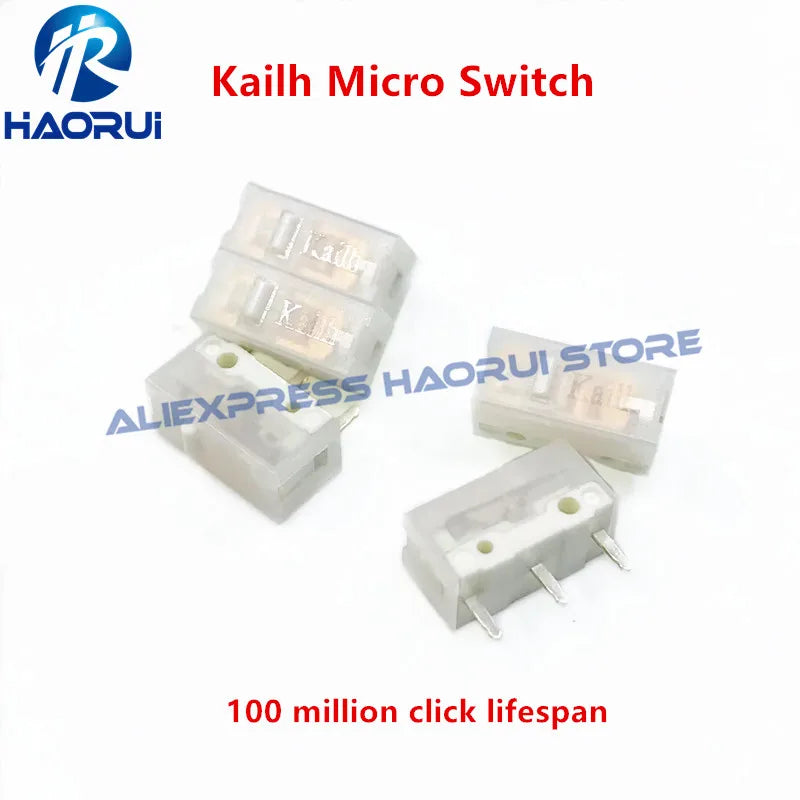 10Pcs-1Pcs New Product Kailh White Blade Micro Switch 100 Million Click Computer Game mouse left right repair microswitch button