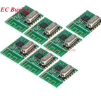 10Pcs/1pc MD7105-SY A7105 2.4G 2.4GHZ Wireless Transceiver Module 3.3V Similar CC2500 NRF24L01 500KHz Step FSK/GSK Modulation