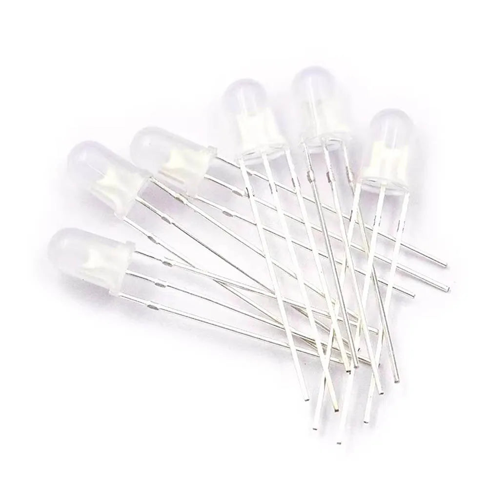 30Pcs LED 5MM Red & Green Common Cathode & Anode High Diffused Round Bi-Color Light-Emitting Diode