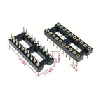 5PCS DIP-8 DIP14 DIP16 DIP18 DIP20 DIP24 DIP28 DIP32 DIP40 PIN Round IC SOCKET  Round Hole DIP IC Sockets Adaptor Solder Type