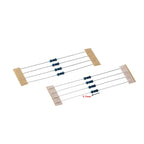 50PCS 1/4W 0.25W resistor resistance Metal film 1R 2R 3R 4.7R 10R  33R 47R 100R 220R  470R 1K 2. 3.3K 4.7K 10K 22K 33K 100K-10M