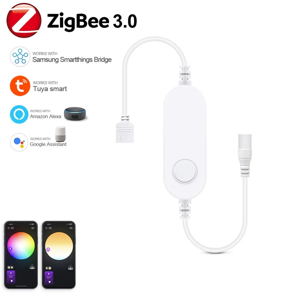 Zigbee 3.0 Smart LED Controller DC5V 12V 24V Dimmer Single Color CCT RGB RGBW RGBCCT LED Strip for Tuya Alexa SmartThings 2mqtt