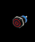 12/16/19/22mm Oxidized Black shell Push Button Switch Momentary Latching Fixed On Off Power Switch LED Light Various Colors