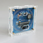Rotating LED DIY Electronic Digital Clock / Shell DS1302 Dynamic Clock Light Controlled Temperature Display 51 SMC Welding