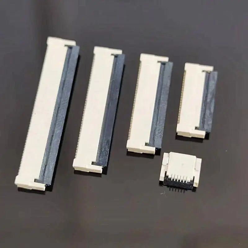 10PCS 0.5mm FPC Flexible Flat Flexible Cable Socket SMD Front Insertion&Rear Flip Cover Double-Sided Top-Bottom Connection lock