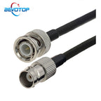 BNC Male to BNC Female Jack RF Adapter Pigtail RG58 Cable 50 Ohm RF Coaxial CCTV Camera Extension Cord RF Coax Jumper
