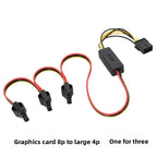 Graphics Card Hard Drive Cable GPU PCIE 8Pin Female To 1 2 3 4 SATA Hard Drive 18awg Power Supply Cable 12V To IDE Molex Cables