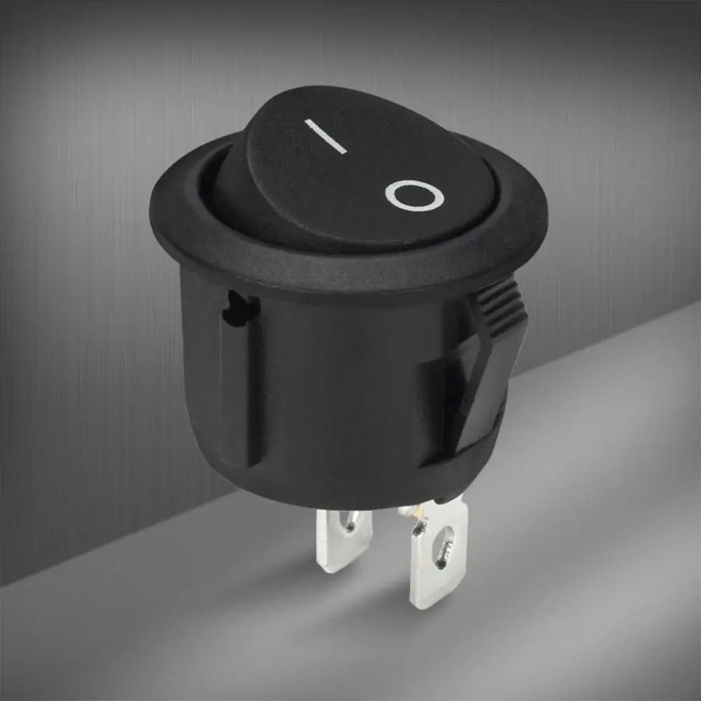 5PCS ON/OFF Round Rocker Switch MINI Toggle Switch 2 Pin SPST Push Button Switch 12V 24V 20MM with Wires for Auto Car Boat RV