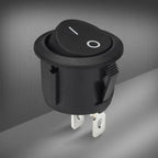 5PCS ON/OFF Round Rocker Switch MINI Toggle Switch 2 Pin SPST Push Button Switch 12V 24V 20MM with Wires for Auto Car Boat RV