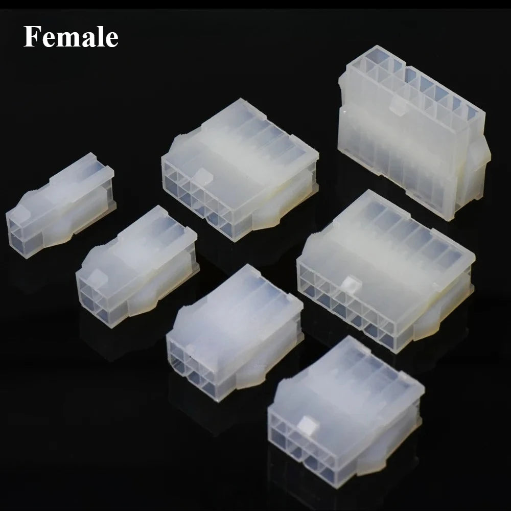 10pc 5559 Receptacle Mini-Fit MX4.2 Dual Row Female Plug Housing Automotive Connector 2x1-2x12P PC Graphic Card PCI-E ATX Power