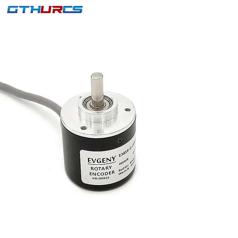 E38 Incremental Rotary Encoder 360 P/R 400P/R 600P/R AB Phase Eencoder 6mm Shaft + Coupling DC 5V -24V