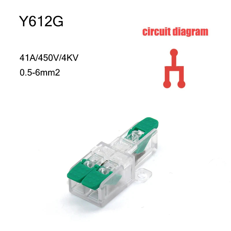 High Power 6mm² Fast Wire Electrical Connectors Universal Compact Splitter Push-in  Cable Wire Connector Fast Terminal Block