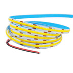 12V 5V USB COB LED Strip Light With 2Pin Wire 320 384 480 528 LEDs Flexible Tape Linear Lighting Warm White Pink Blue Red Yellow