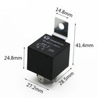 Waterproof Automotive Relay 12V 24V 4pin 5pin 4P 5P 40A Car Relay With Black Red Copper Terminal Auto Relay With Relay Socket