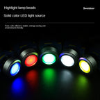 Flat Button Switch Waterproof 30mm Self Reset Locking Momentary Latching Red Green Yellow White Blue Switch Light 6V12V24V220V