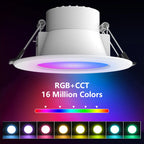 1-10PCS 5W Smart LED Downlight WiFi Ble Ceiling Lamp RGB Lamp APP Remote Control Color Changing Light for Google Alexa Home