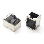 2PCS Metal RJ45 Shield Network Jack 8 Pin PCB SMT/horizontal/vertical Board Female Socket Connector 8P8C