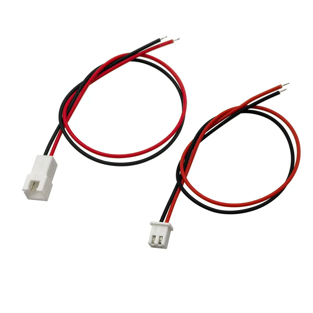 10/5Pcs JST XH 2.54mm Pitch 2 Pin XH2.54 Male Plug / Female Socket Wire Cord Connector 26AWG PVC Wires Length 200mm
