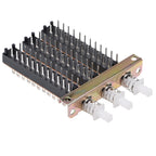1Pc Interlock/Latching Push Button Switch Piano Type 6/12/18/24Pin 1/2/3/4/5/6/7/8 Row Straight Through Hole Straight Key Switch