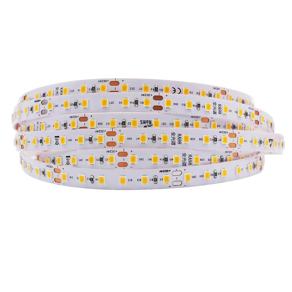 5m 10m RA98 LED Strip Light 2700K 3000K 3500K 4000K 5000K 6000K 12V 24V 2835 Flex Tape Stripe Hight Bright 120LED Home Lighting