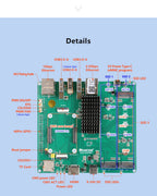 Raspberry Pi CM5_NAS_M.2 board,3* NVME ssd, M.2 support 22110 2280 2242,2.5Gbps ETH and GIGA ethernet, OpenMediaVault,4*PCIE