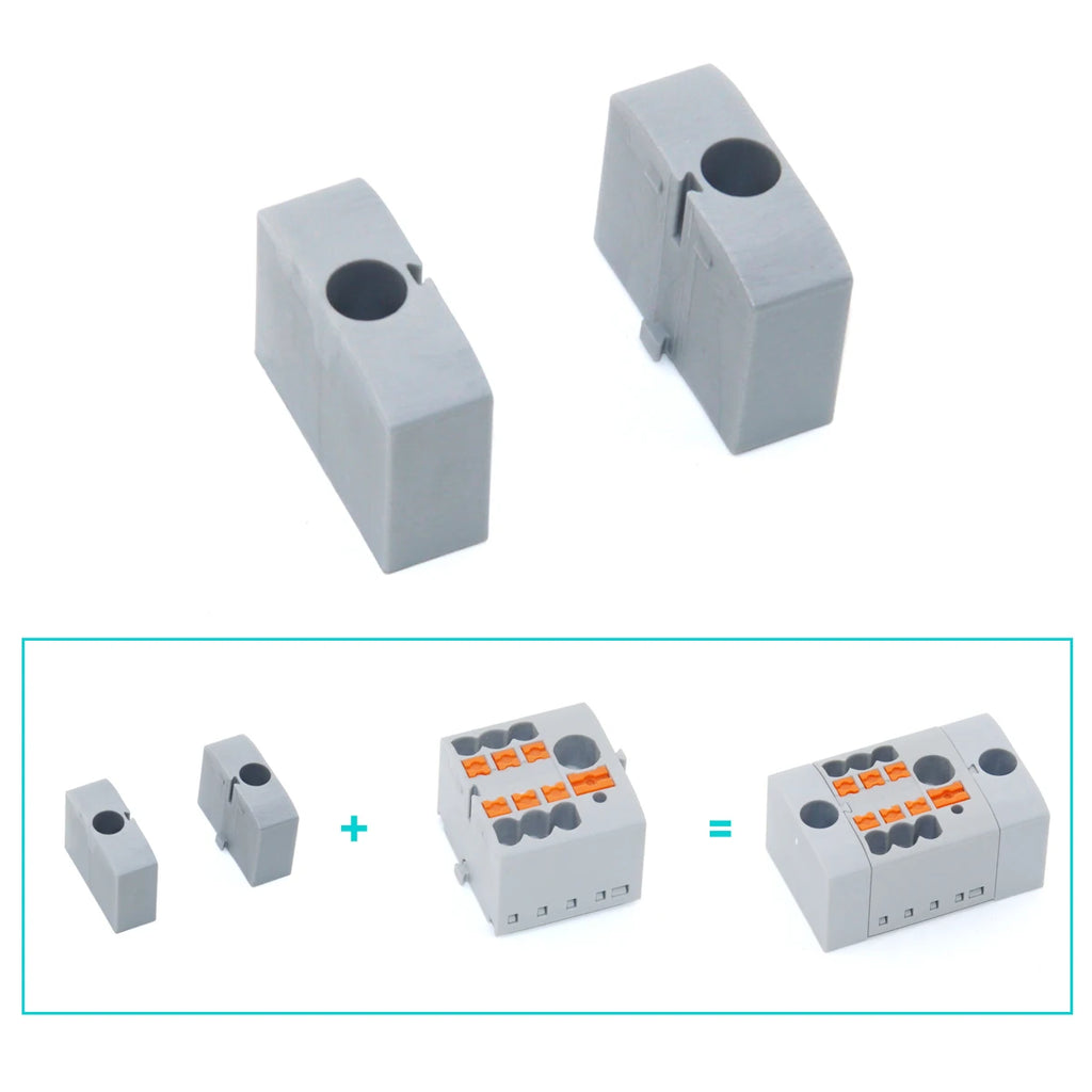 1PCS Wire Electrical Connectors PTFIX 2.5mm Wire Merging And Branching Device Push-in Terminal Block Connector Mount On Din Rail