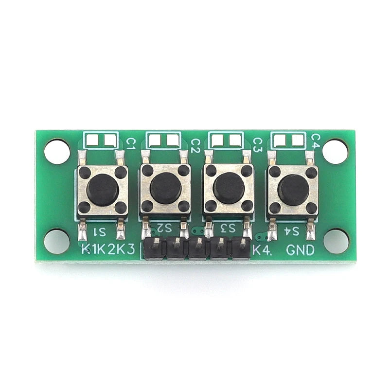 1x4 Single Row 4 Independent Push Button Module Arduino Electronic Experiment Teaching Development Board