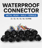 5PCS M12 Waterproof Connector IP65 Metal 2/3/4/5/6/8 Pin Male Female Panel Mount Socket Prewired Cable for  Automation Sensor