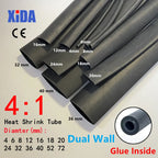 1Meter/Lot 4:1 Ratio Heat Shrink Tube With Glue Dual Wall Adhesive Tubing Heat Shrinkable Tubing Sleeve Wrap Wire Cable Kit Kits