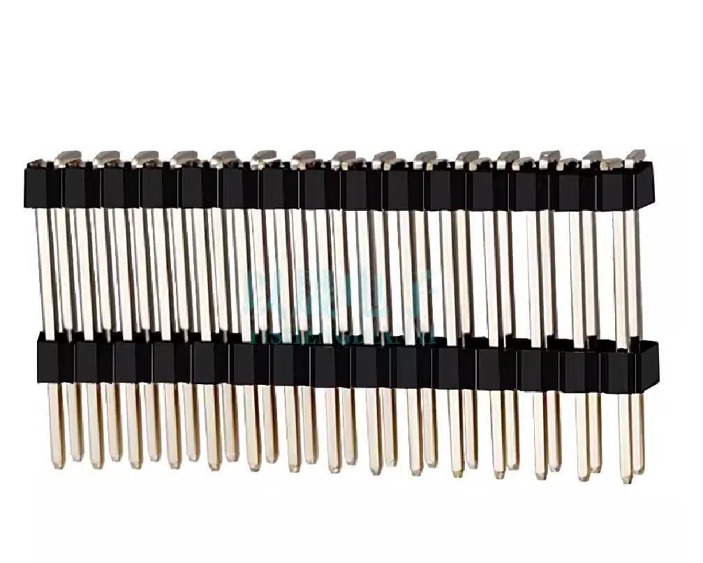 10pcs/100pcs 2.54mm 2x15P/25P/40P L30mm SMD Breakable Male Pin Header Dual Row Double Plastic Rohs Gold SMT PCB Board Spacer