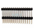 10pcs/100pcs 2.54mm 2x15P/25P/40P L30mm SMD Breakable Male Pin Header Dual Row Double Plastic Rohs Gold SMT PCB Board Spacer