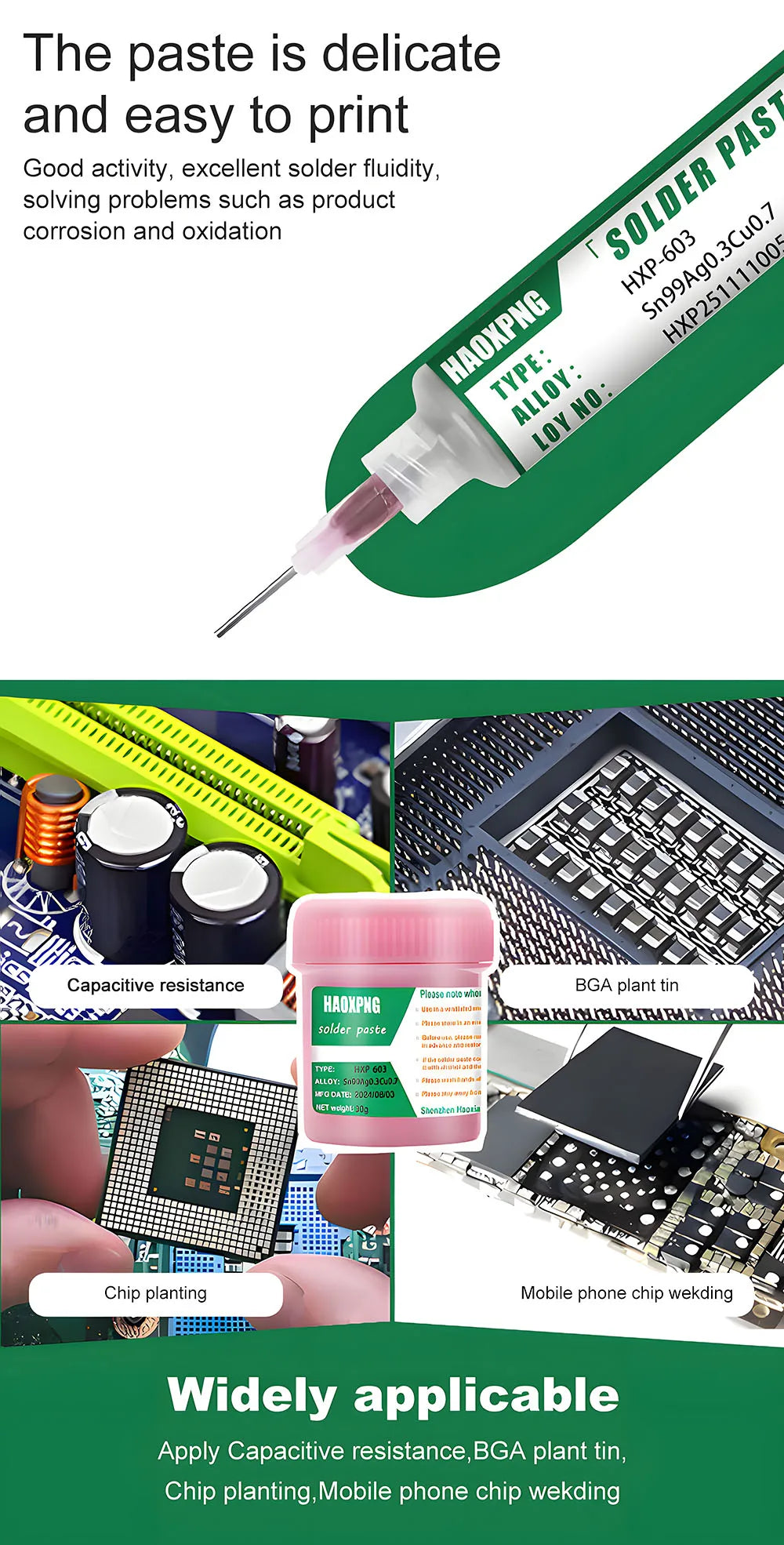 Solder Paste Flux For Soldering Sn99ag0.3cu0.7  Smd Repair Tin Paste 217℃ Tin Paste Set Welding Fluxes High Quality Flux