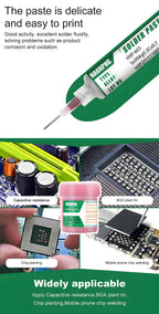 Solder Paste Flux For Soldering Sn99ag0.3cu0.7  Smd Repair Tin Paste 217℃ Tin Paste Set Welding Fluxes High Quality Flux