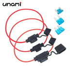 Waterproof Fuse Holder 32V Mini Small Medium 18/1614/12/10AWG and Blade Fuse 1A 2A 3A 5A 7.5A 10A 15A 20A 25A 30A 35A 40A 50A