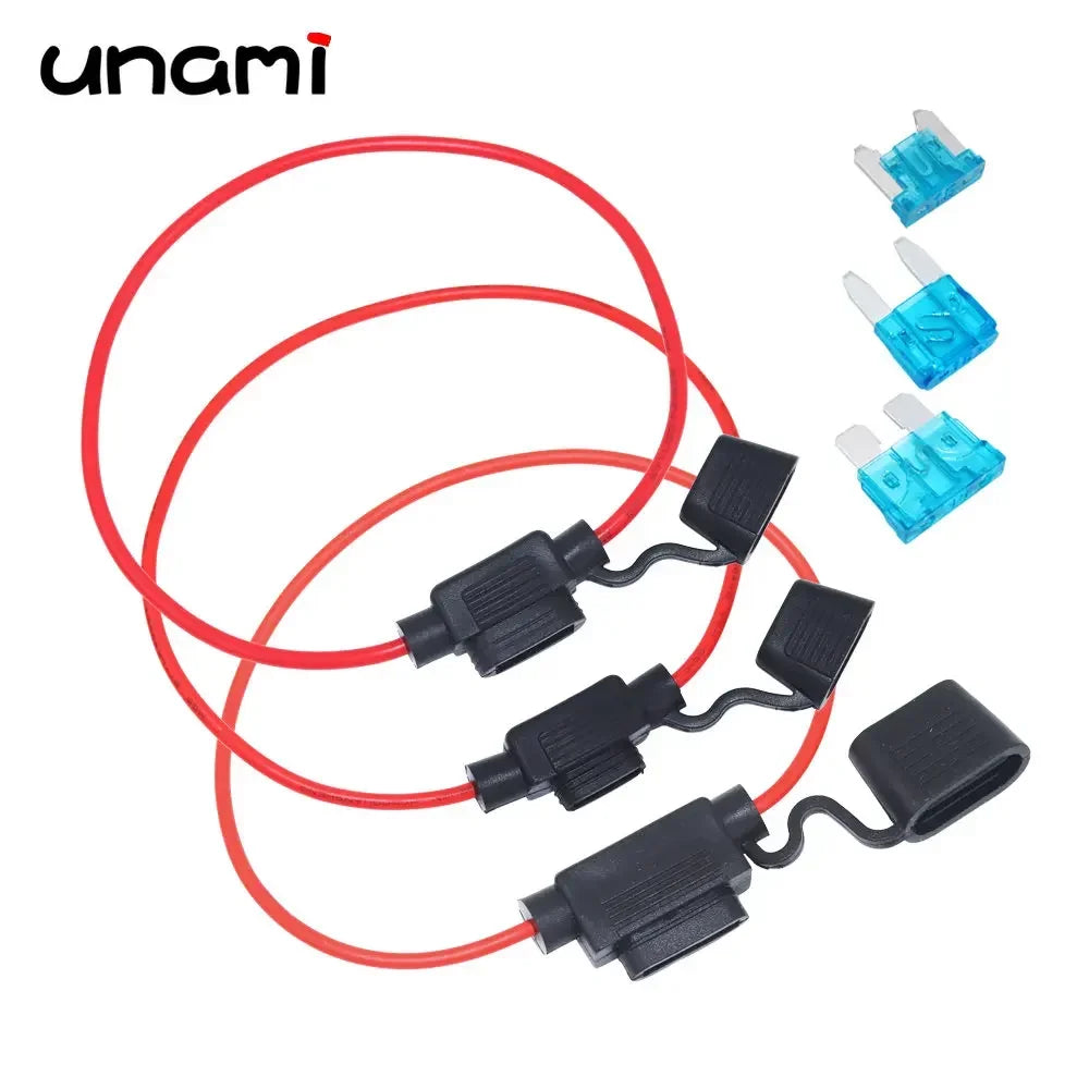 Waterproof Fuse Holder 32V Mini Small Medium 18/1614/12/10AWG and Blade Fuse 1A 2A 3A 5A 7.5A 10A 15A 20A 25A 30A 35A 40A 50A