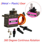MG90S Micro Servo Metal /Plastic Gear 9g SG90 Enhanced Mini Servo Motor 180/270/360 Degree for Arduino RC Car Helicopter Drone