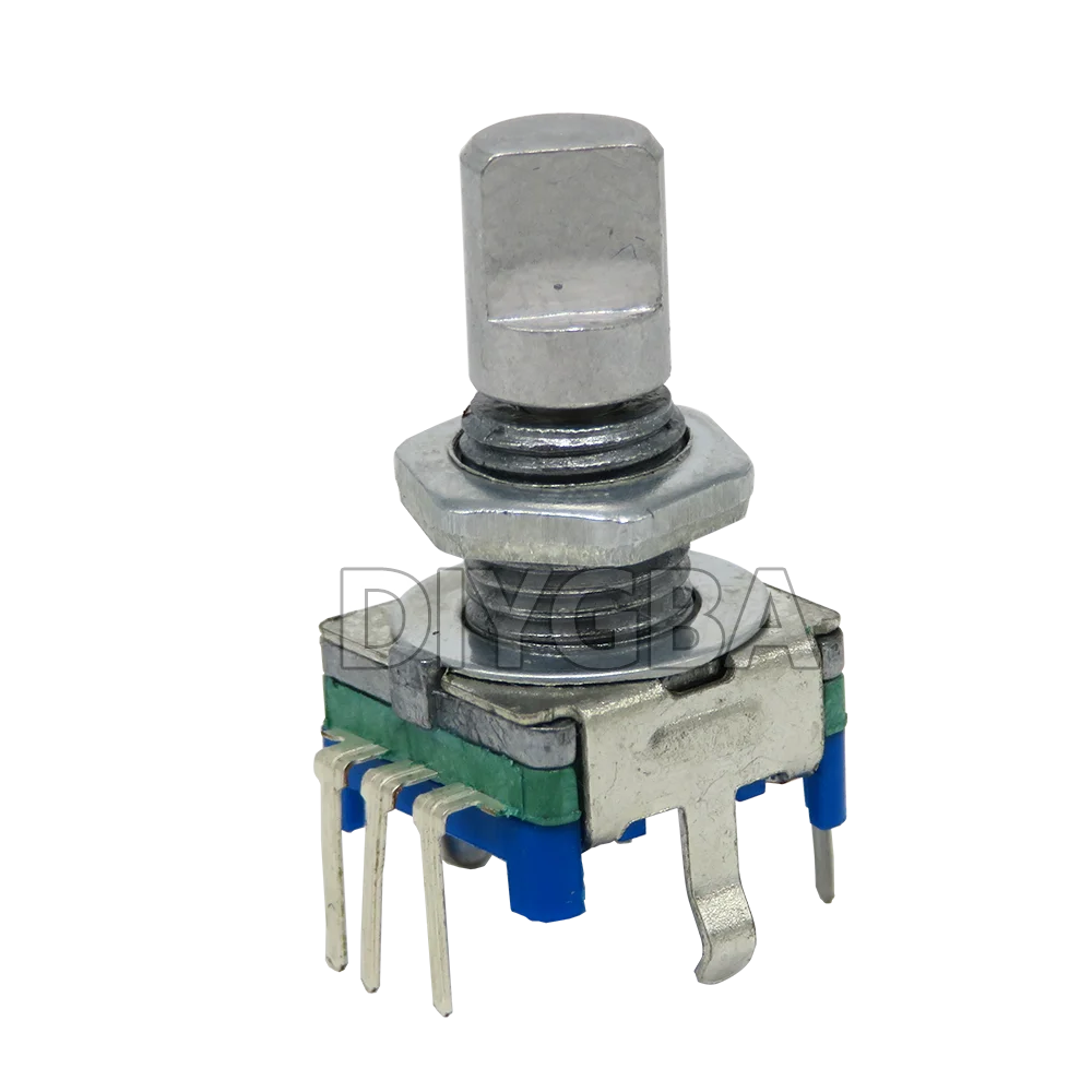 10PCS Half / Plum Axis Rotary Encoder, Handle Length 5Sets 15mm 20mm Code Switch/ EC11/ Digital Potentiometer With 13/15*17 Cap