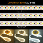 5mm 8mm PCB Led Strip Light 1 LED Cut 12V 24V 5m 2835 SMD 120LEDs/m High Brightness Flexible Tape LED Lighting Ribbon for Home