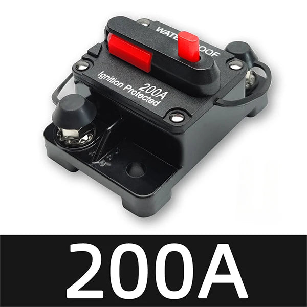 20A to 300A 12V-48V Circuit Breaker Power Protect Fuse Trolling with Manual Reset Waterproof Car Boat Manual 30A 80A 100A 300A