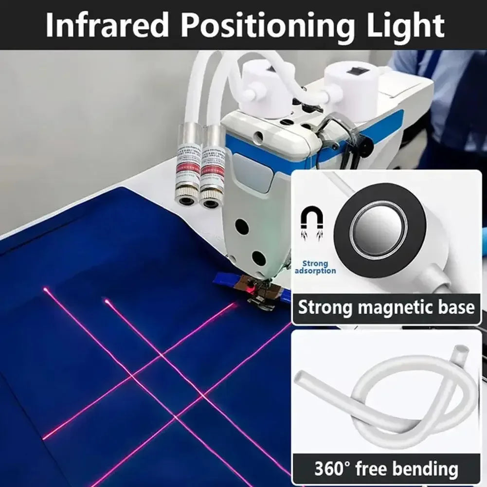 USB Red Laser Positioning Light Infrared Working Lamp Cutting with Magnetic Base DC5V Line/Cross/dot Sewing Machine Accessories