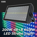 200W LED 48+8 Segment RGB + White Strobe Washing Effect Stage Lighting Party Dj Disco Indoor Club Bar Strobe Lights DMX Control