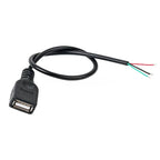30cm Power Supply Cable 2 Pin USB 2.0 A Female Male 4 Pin Wire Jack Charger Charging Cord Extension Connector DIY 5V Line