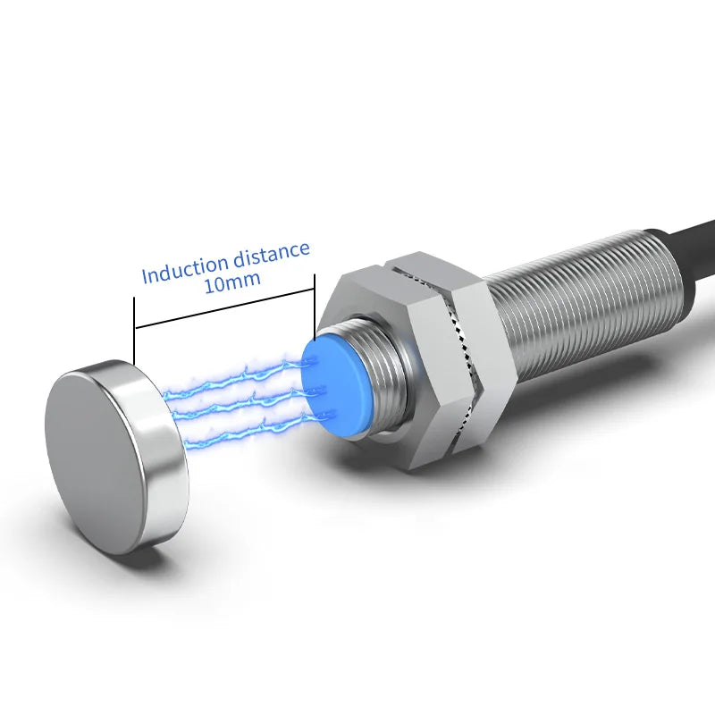 GTRIC Hall Effect Magnetic Proximity Sensor Switch NJK5001 Series M8 Sensing Distance 10mm DC10-30V NPN PNP N or S Pole